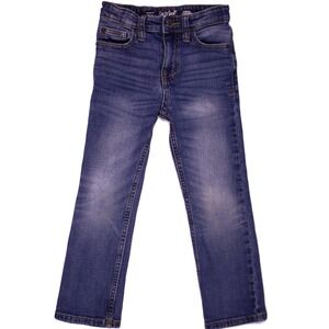Cat & Jack Jeans Kids Size 5 Straight Adjustable Waist Stretch Denim-(20.5 x 18)